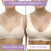 CaraMia Bra Nude, White, Black 3pk 1X